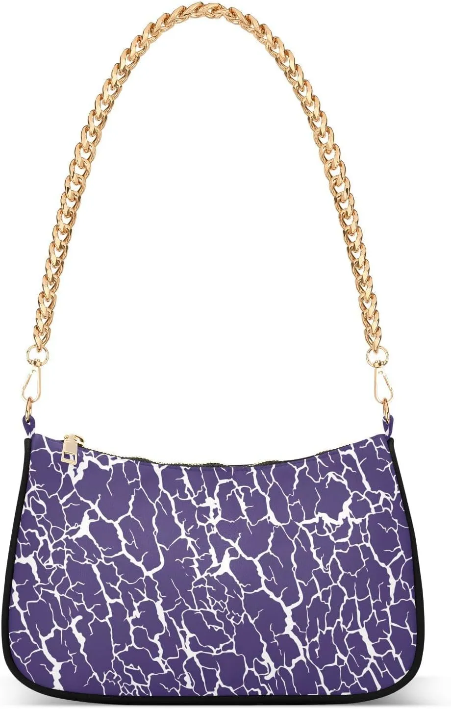Shoulder Bag for Women Blue and White Pattern Hobo Purses Handbags for Women with Chain Strap