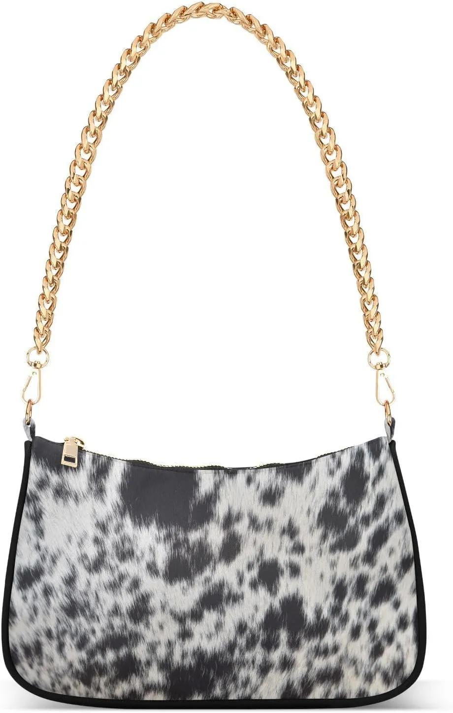 Shoulder Bag for Women Cowhide Cow Prints Hobo Purses Handbags for Women with Chain Strap