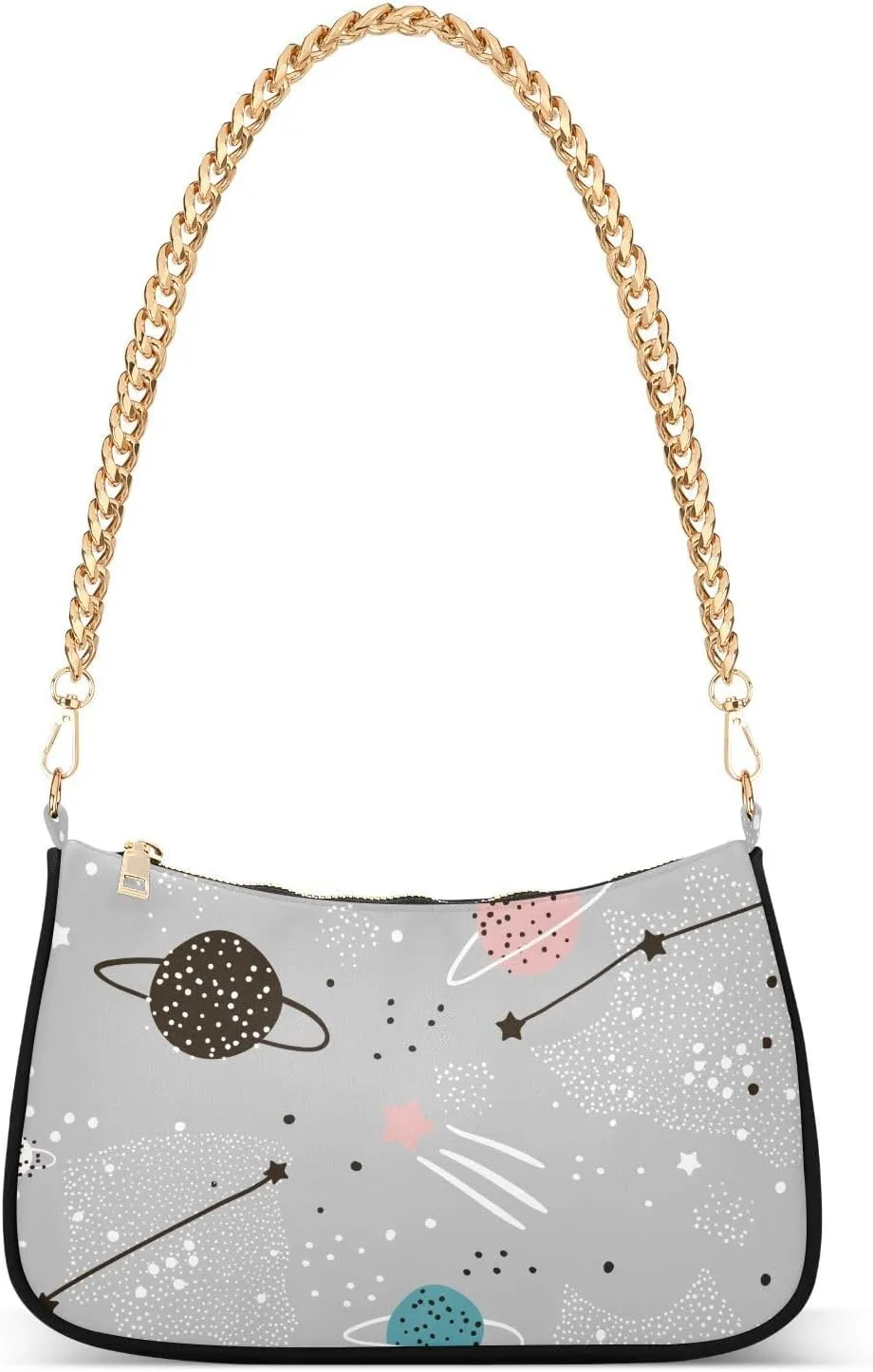 Shoulder Bag for Women Stars Space Element Hobo Purses Handbags for Women with Chain Strap