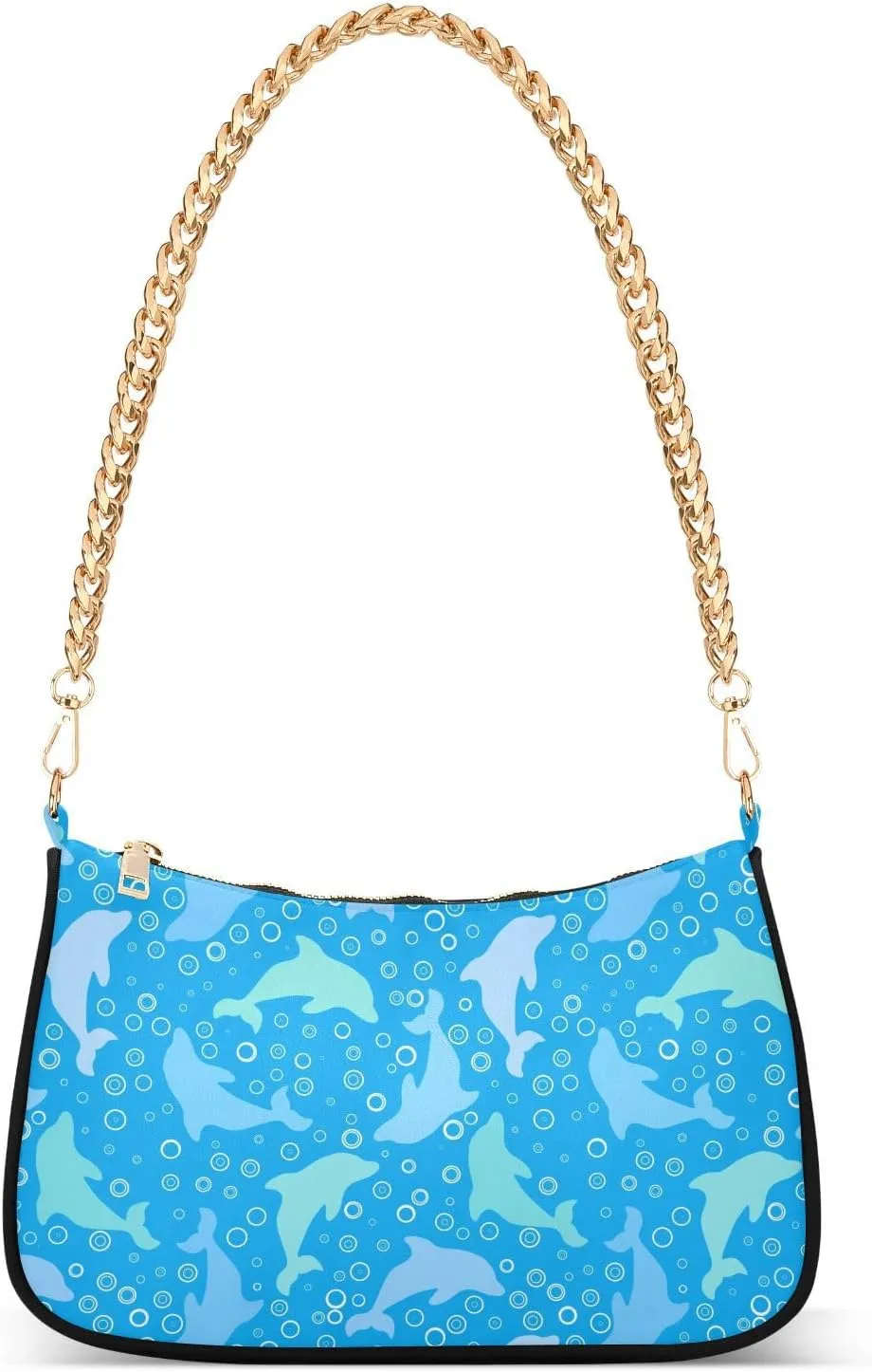 Shoulder Bag for Women Summer Animal Dolphins Hobo Purses Handbags for Women with Chain Strap