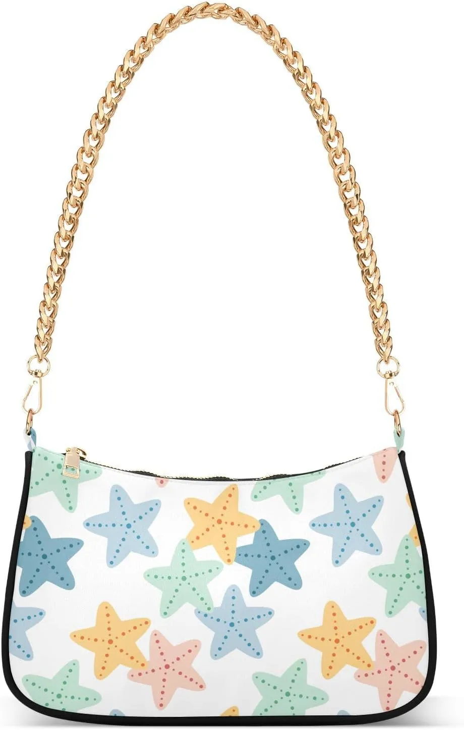 Shoulder Bag for Women Summer Colored Sea Shells Hobo Purses Handbags for Women with Chain Strap