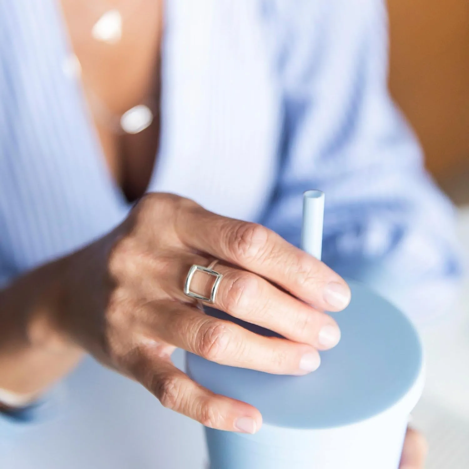 Silpada 'Catuskoti' Open Square Ring in Sterling Silver