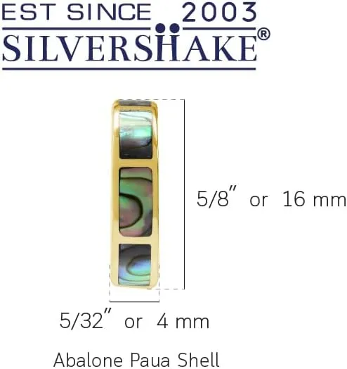 Silvershake White Gold Plated 925 Sterling Silver Stone Inlay C Hoop Earrings