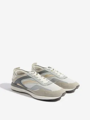 SOLEPLAY Grey Mesh-Detailed Lace-Up Sneakers