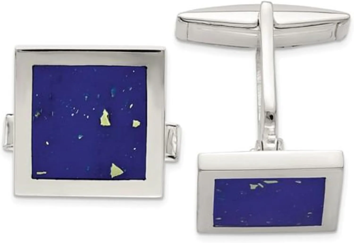 Sterling Silver Lapis Square Cuff Links