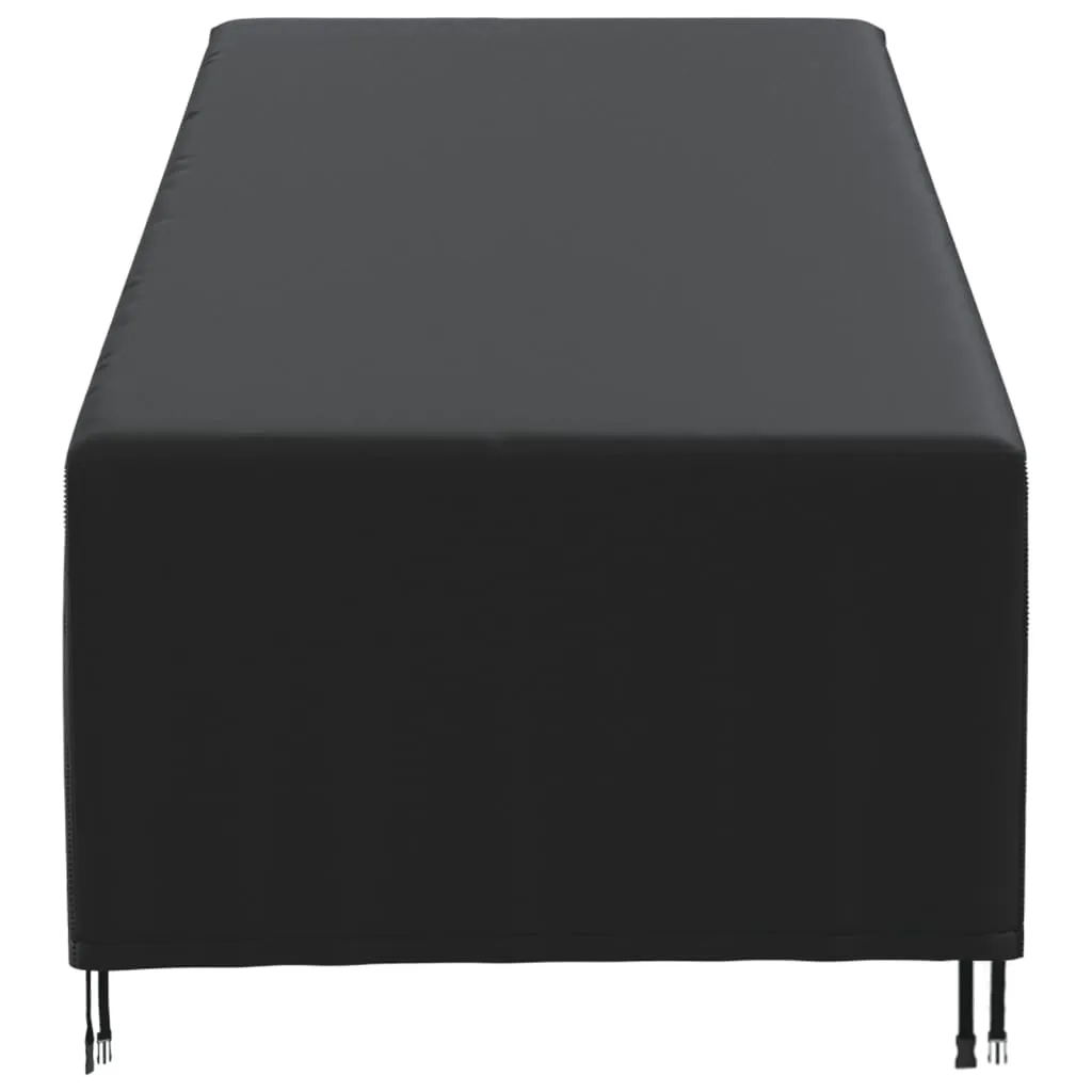 Sun Lounger Cover Black 210x80x45/75 cm 420D Oxford