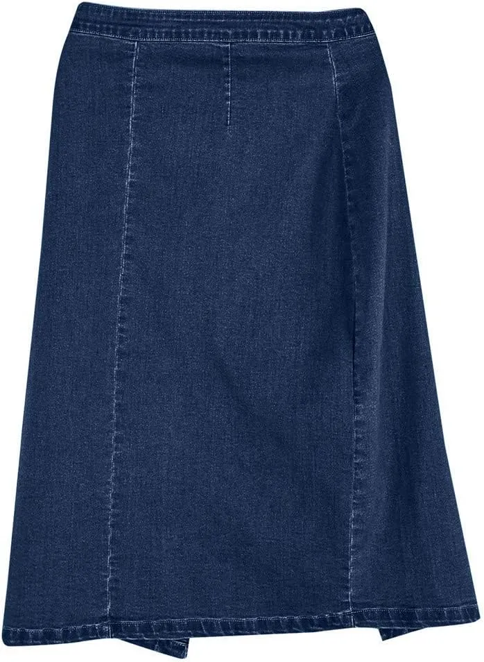 Vintage Skirts Women Fashion Denim Pencil Skirt Plus Size High Waisted Blow Knee Blue Denim Jeans Skirts Knit Animal