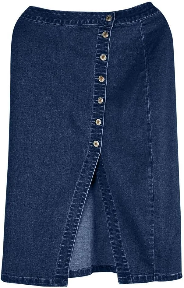 Vintage Skirts Women Fashion Denim Pencil Skirt Plus Size High Waisted Blow Knee Blue Denim Jeans Skirts Knit Animal