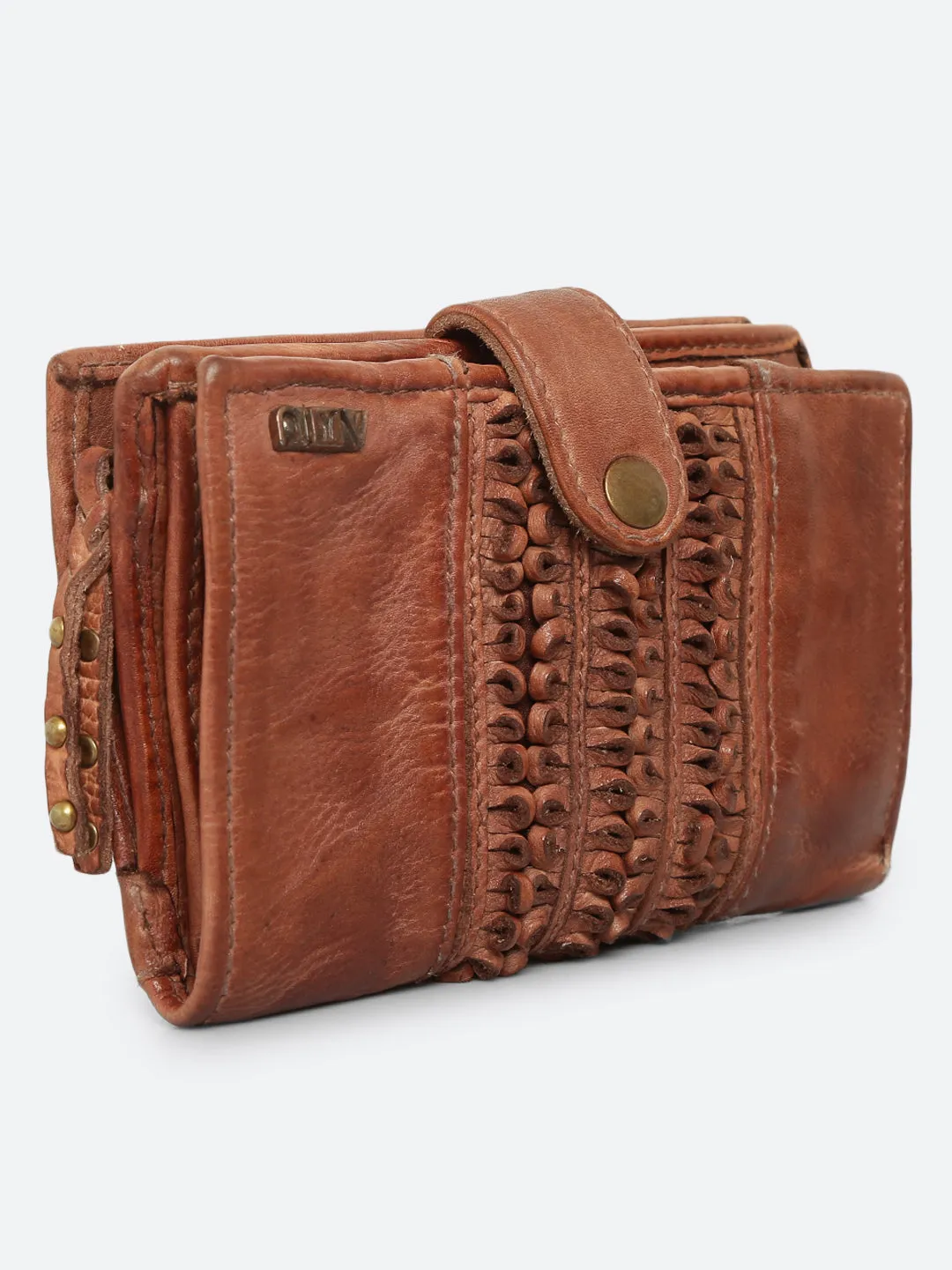 Volga: Black Ripple Effect Small Wallet