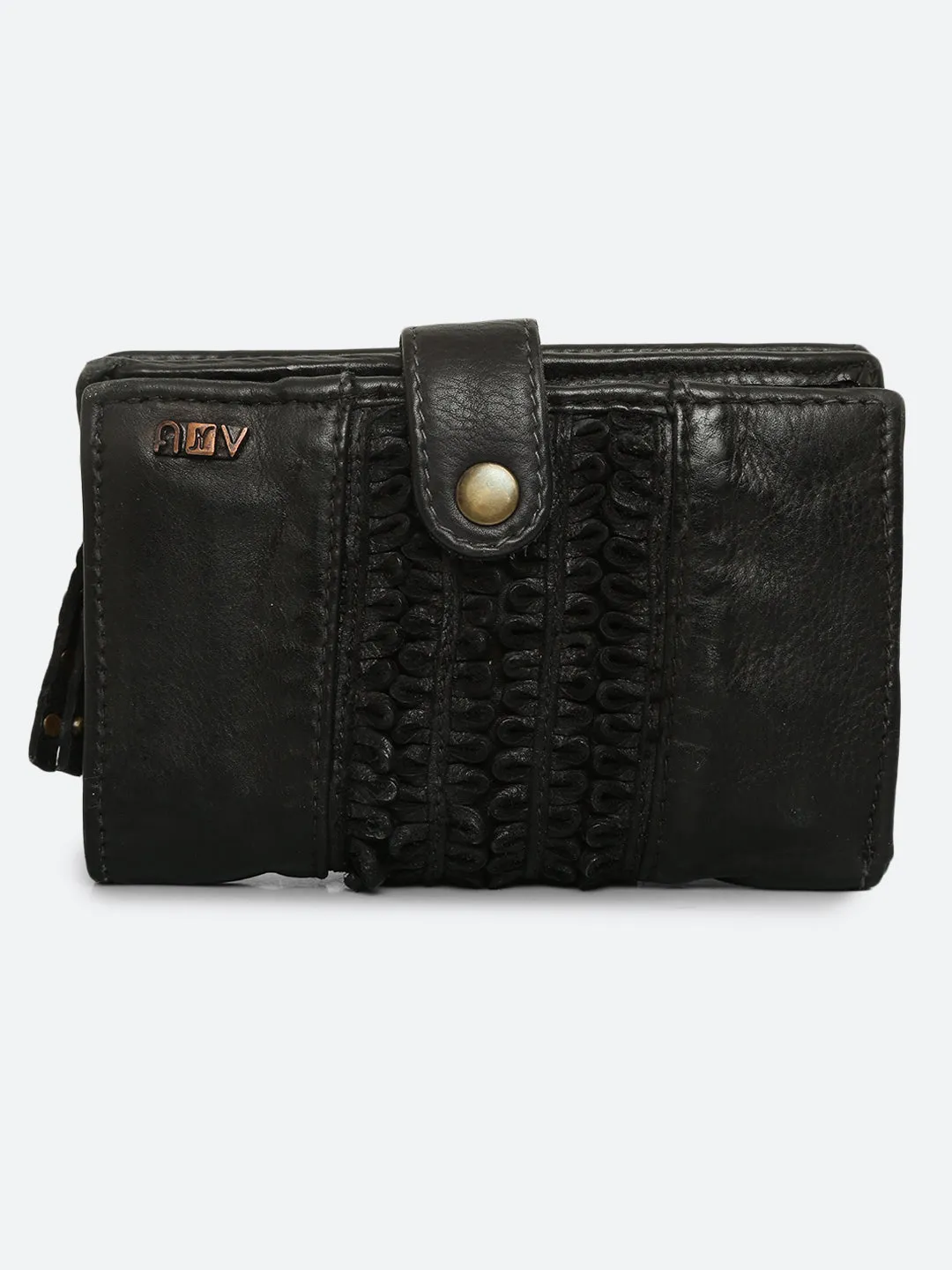 Volga: Black Ripple Effect Small Wallet