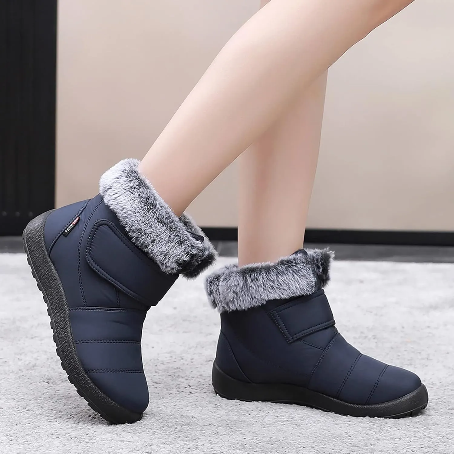 Winter Boots for Women Waterproof Snow 11 Wide Womens Winter Boots Waterproof Insulated Womens Slip on Winter Boots Wide Boots for Snowboard Botas Largas De Invierno Para Mujer Con TacN
