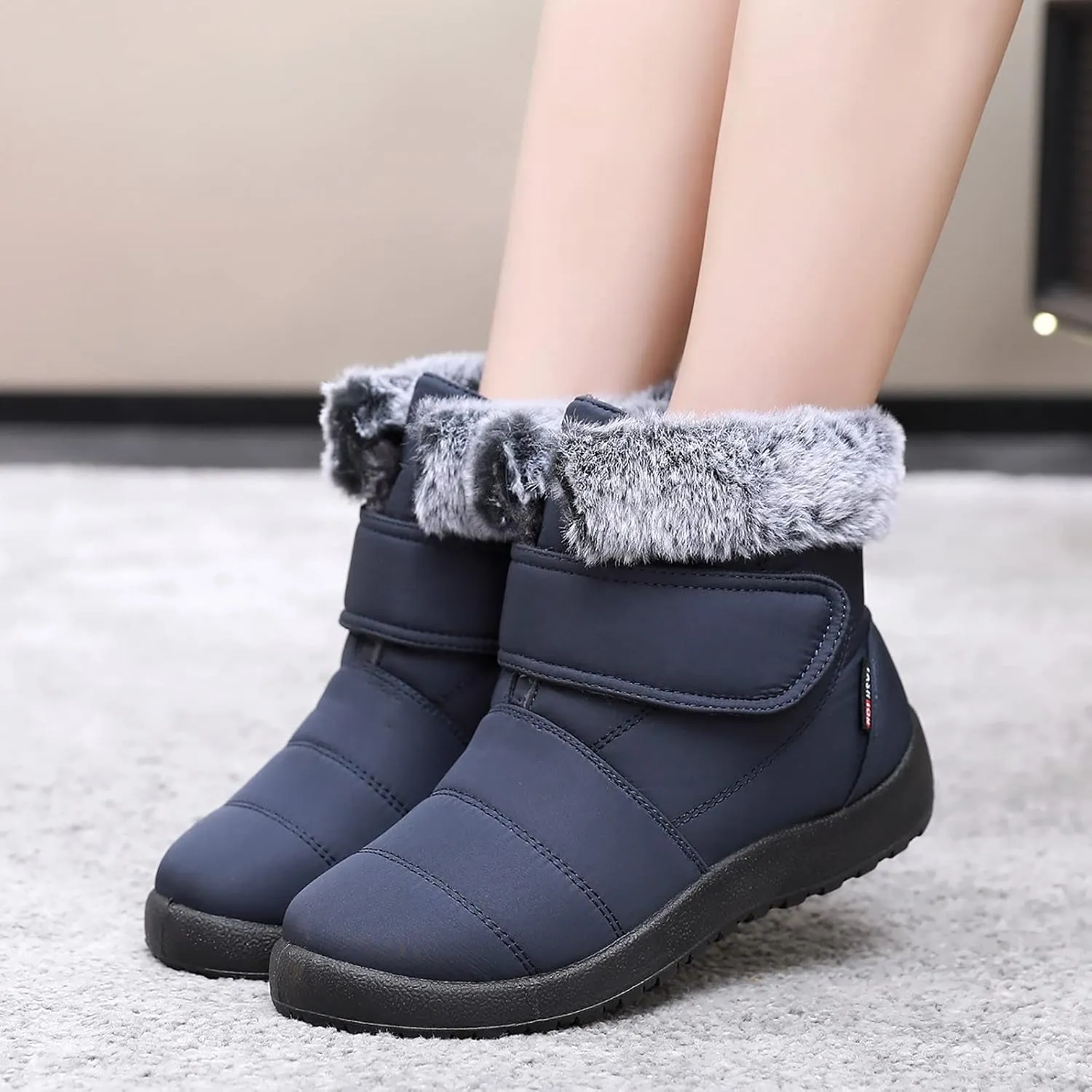 Winter Boots for Women Waterproof Snow 11 Wide Womens Winter Boots Waterproof Insulated Womens Slip on Winter Boots Wide Boots for Snowboard Botas Largas De Invierno Para Mujer Con TacN