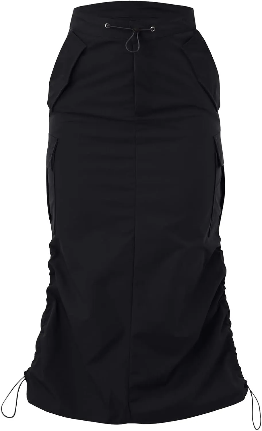 Women Cargo Midi Denim Skirt High Waisted Skirts Denim Skirt with Pocket Spring Dresses Pencil Skirts for Women's
