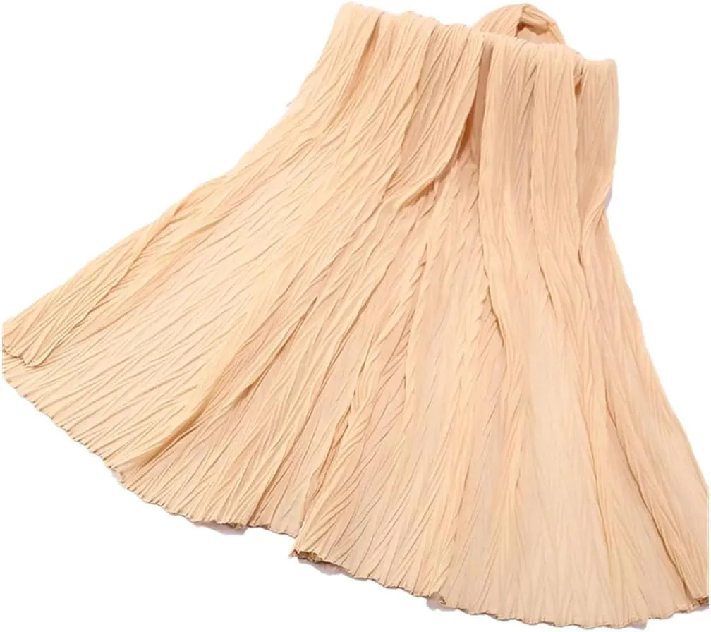 Women Pleated Wrinkle Chiffon Hijab Shawl Crinkle Muslim Turban Wraps Shawls Long Wrap Scarves