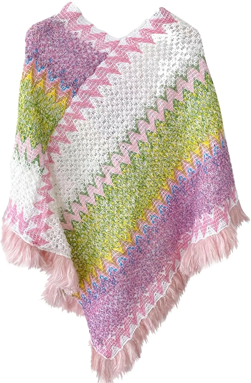 Women Poncho Cape Warm Sweater Open Front Poncho Scarf Blanket Cardigan Coat Shawl Wrap Scarves Elegant Blanket