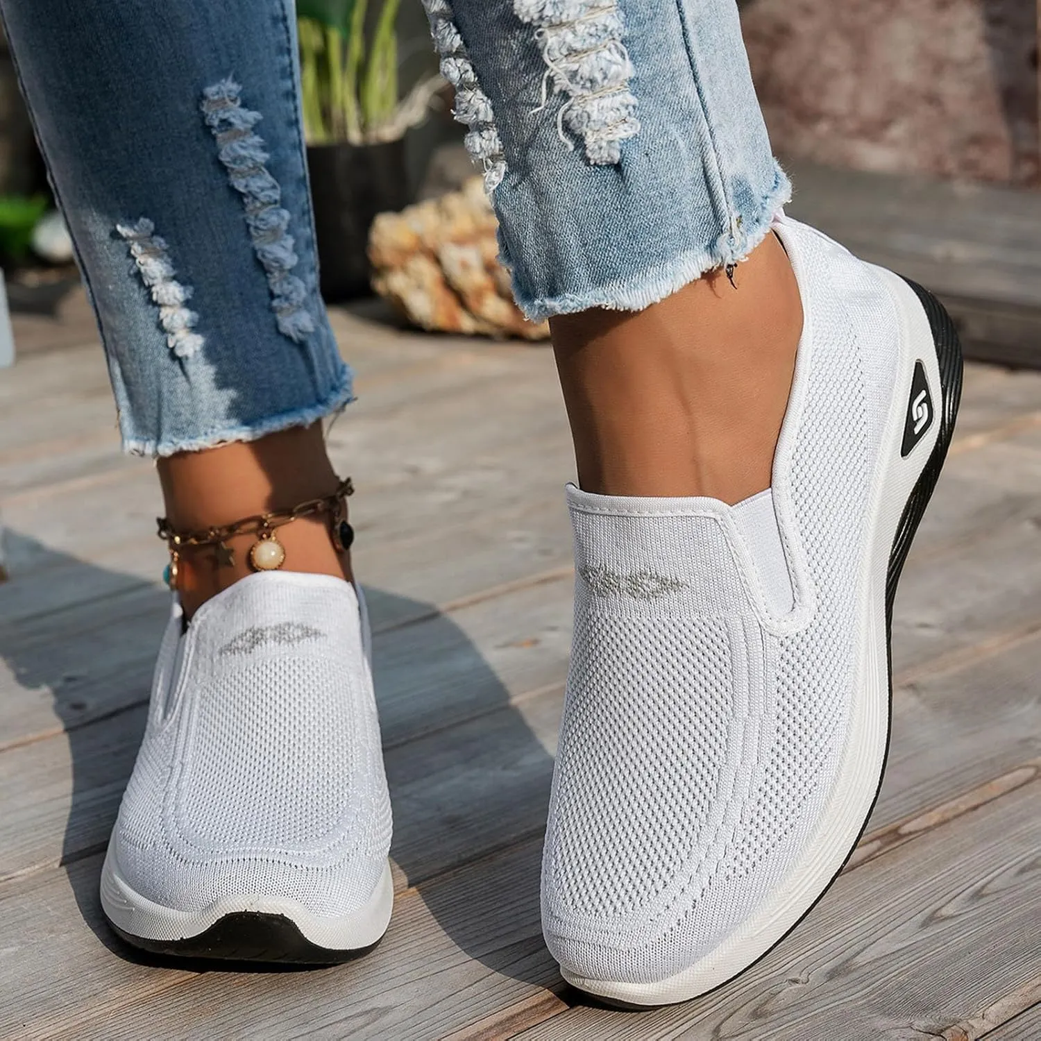 Women's Sandals Soft Arch Support Sandals Woven Orthopedic Breathable Sandals Outdoor Anti-Skid Sports Shoes