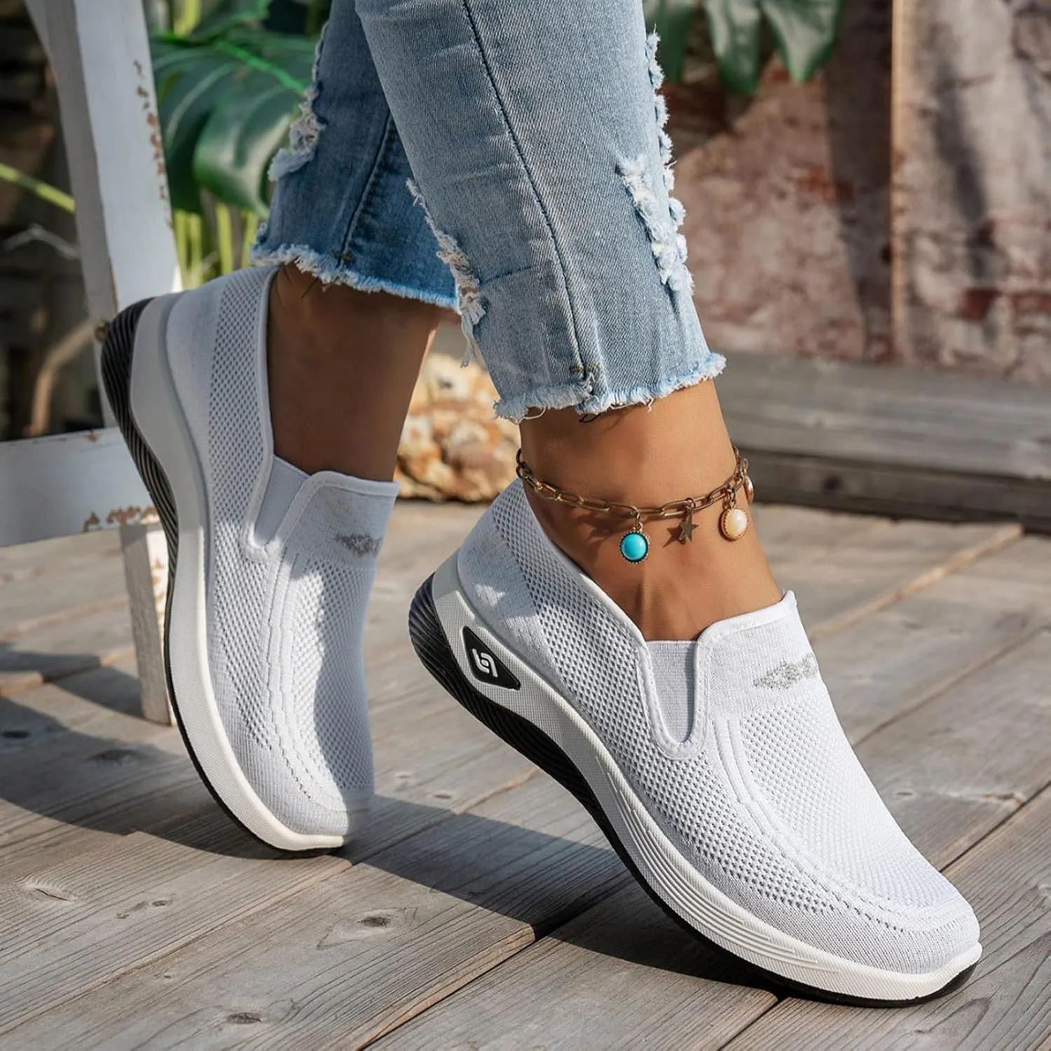 Women's Sandals Soft Arch Support Sandals Woven Orthopedic Breathable Sandals Outdoor Anti-Skid Sports Shoes