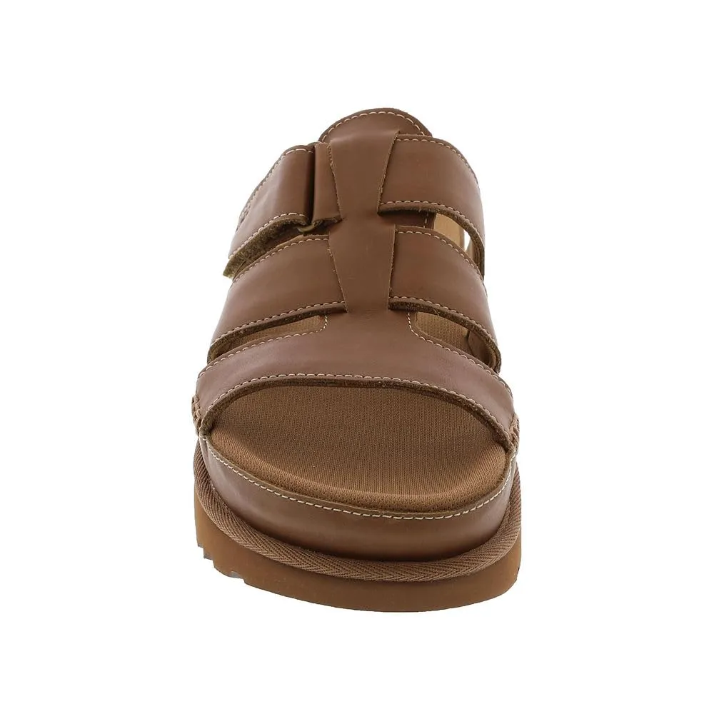 Women's Shoes UGG GOLDENSTAR SLIDE Leather Sandals 1154652 TAN