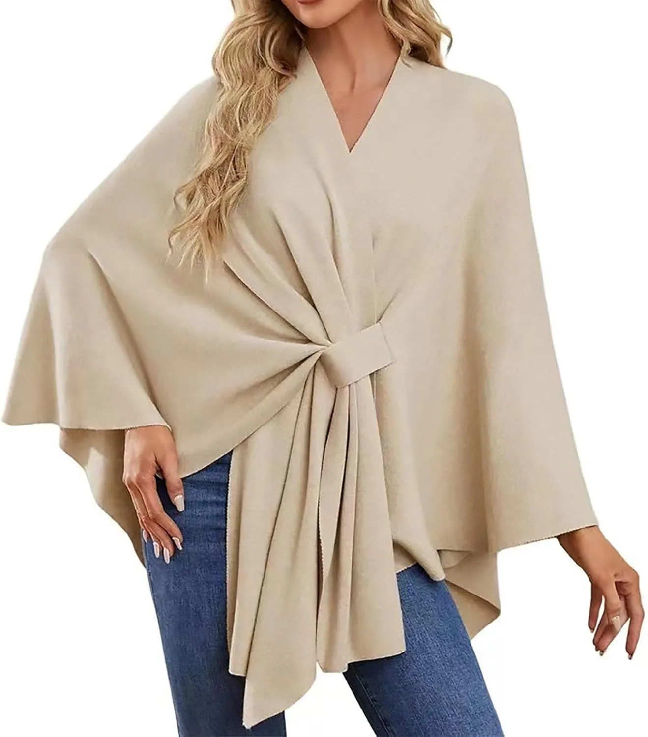 Womens Warm Winter Pashmina Blanket Poncho Knitted Scarf Shawl Scarf Wrap Cardigan Coat Sweater Pullover Cape Gifts