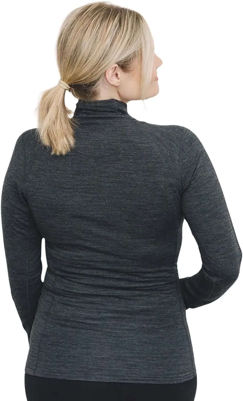 Woolino Merino Wool Fleece Jacket for Women - Year Round Fleece Jacket Full Zip - Zippered Pockets Lightweight Fleece Jacket