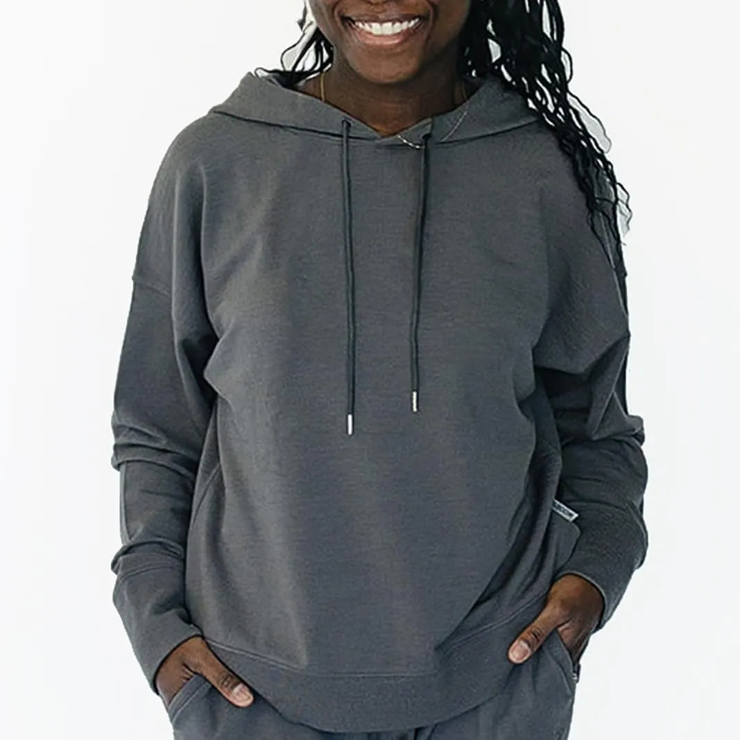 Woolino Merino Wool Hoodies for Women, Year Round Women's Pullover Hooded Sweatshirt for Hiking, Running, Traveling